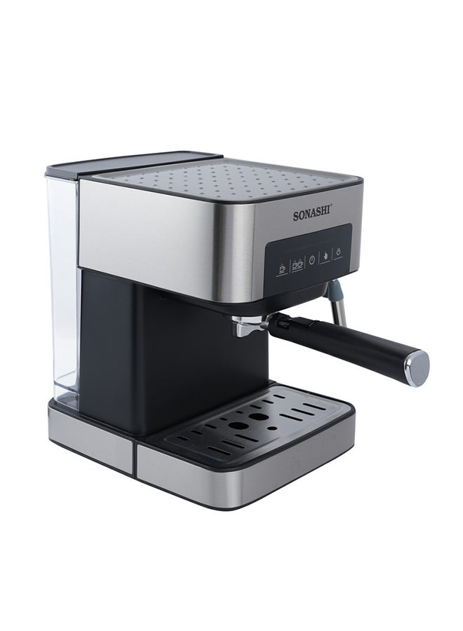 سوناشي - ماكينة صنع القهوة الرقمية  15 بار  مع لوحة تحكم تعمل باللمس 1.6 L 850 W SCM-4964 فضي/أسود - Image 1