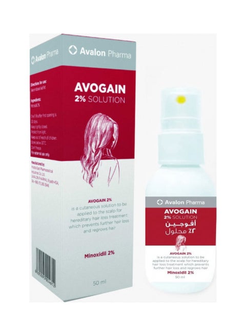 Avogain Spray 2% Minoxidil Topical Solution Clear 50ml
