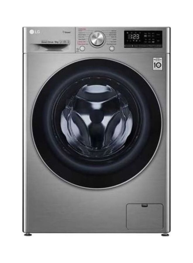 إل جي - Front Load Washing Machine Direct Drive Motor 1400 RPM International Version F4V3VYPKPE Silver - Image 1