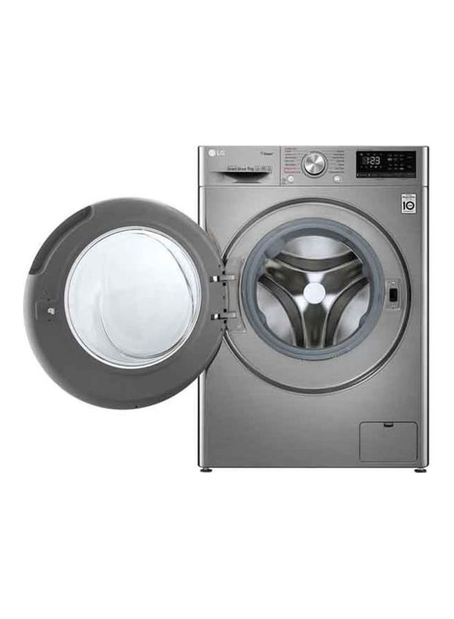 إل جي - Front Load Washing Machine Direct Drive Motor 1400 RPM International Version F4V3VYPKPE Silver - Image 1