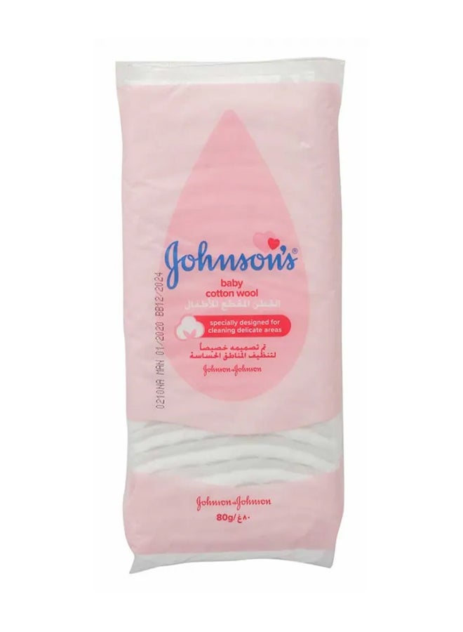 Johnson's Baby Cotton Wool, 80 g - Image 1