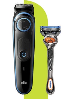 BRAUN Braun Beard Trimmer BT5240 With Precision Dial, 2 Combs And Gillette Fusion5 Proglide Razor Blue  - Image 2
