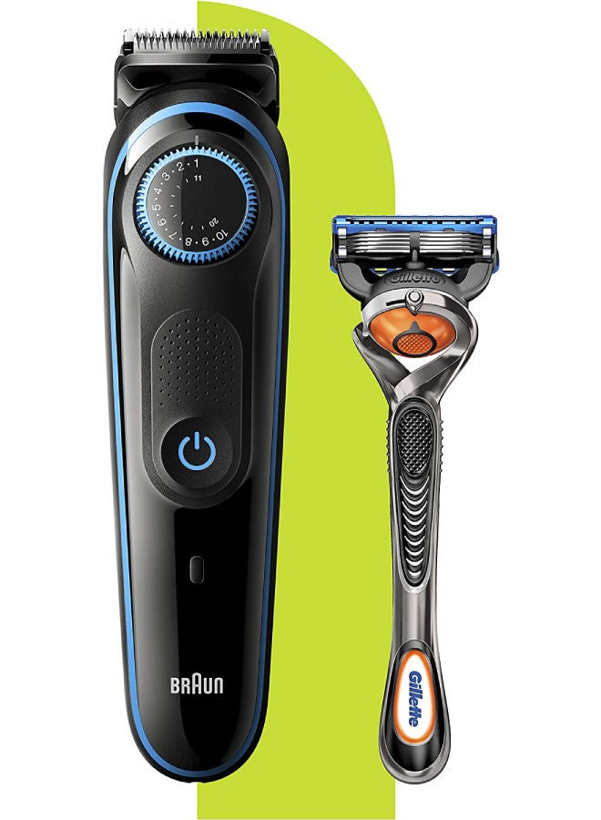 BRAUN - Braun Beard Trimmer BT5240 With Precision Dial, 2 Combs And Gillette Fusion5 Proglide Razor Blue - Image 1