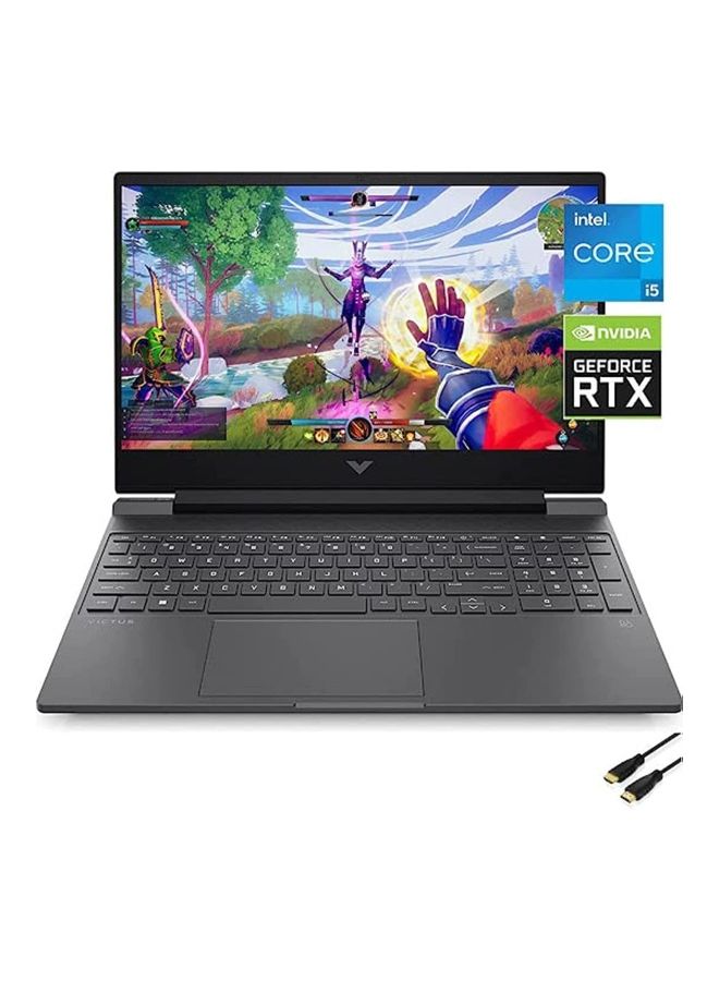 HP - Victus 15 FHD Gaming (Upgraded Version) Laptop With 15.6-Inch Display, CORE i5-12500H Processor /20GB RAM/512GB SSD/4GB NVIDIA GeForce RTX 3050 Graphics Card/Windows 11 Home English Black - Image 1