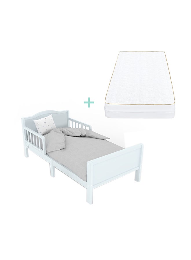 Moon Wooden Toddler Bed 143x73x60 With Mattress 140x70x10 Cm - Image 1