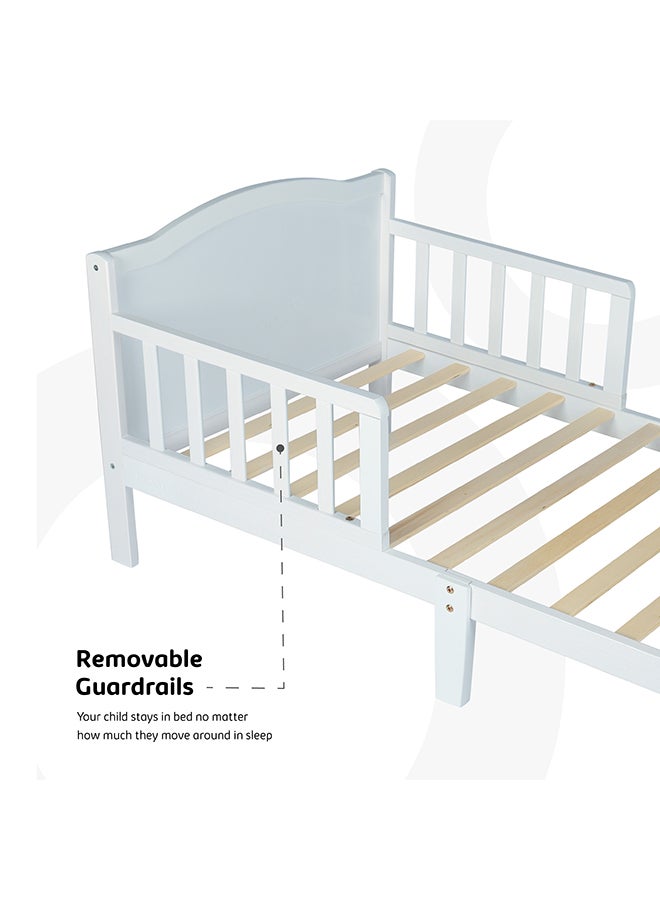 Moon Wooden Toddler Bed 143x73x60 With Mattress 140x70x10 Cm - Image 4