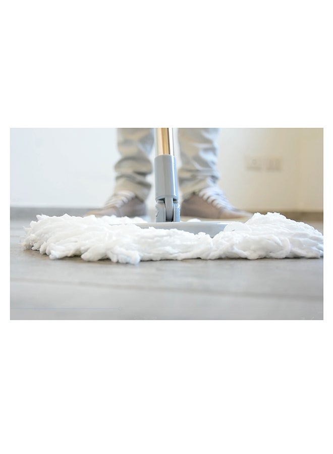 360 Degree Rotating Magic Spin Mop And Bucket Set Yellow/Grey/Silver 44x31x30cm