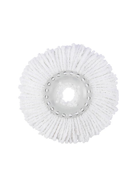 Refill Cloth - Spin Mop Refill Cloth - Soft, High Quality, Round Shape, Excellent Performanance, Highly Resistent, Durable and Washable White 35x35x2cm
