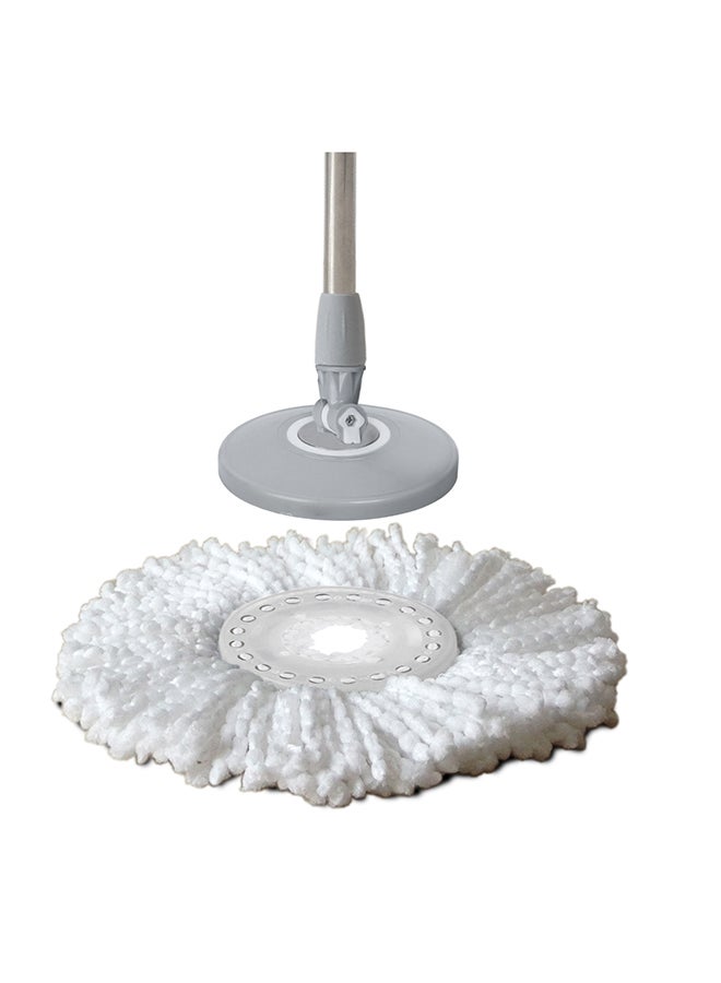 APEX Refill Cloth - Spin Mop Refill Cloth - Soft, High Quality, Round Shape, Excellent Performanance, Highly Resistent, Durable and Washable White 35x35x2cm  - Image 2