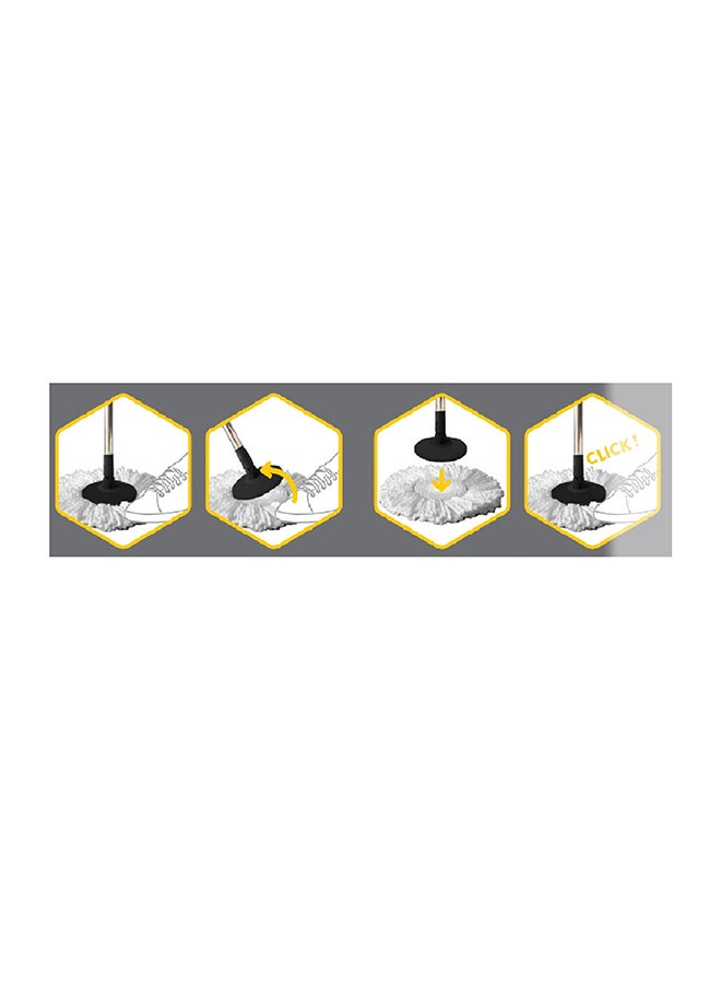 APEX Refill Cloth - Spin Mop Refill Cloth - Soft, High Quality, Round Shape, Excellent Performanance, Highly Resistent, Durable and Washable White 35x35x2cm  - Image 5