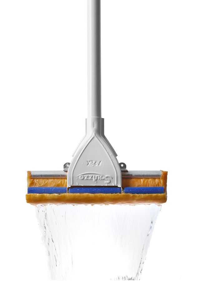 APEX Floor Cleaning Metal Roller Mop White/Blue 32cm  - Image 2