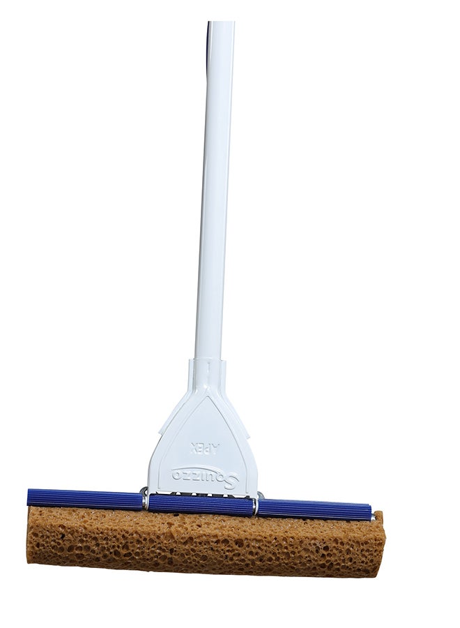 APEX Floor Cleaning Metal Roller Mop White/Blue 32cm  - Image 4