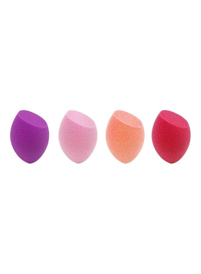 REAL TECHNIQUES 4 Mini Miracle Complexion Sponge Blender Professional Makeup Tool Cruelty Latex Free Perfect For Travel Multicolour - Image 1