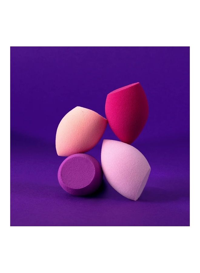 REAL TECHNIQUES 4 Mini Miracle Complexion Sponge Blender Professional Makeup Tool Cruelty Latex Free Perfect For Travel Multicolour - Image 3