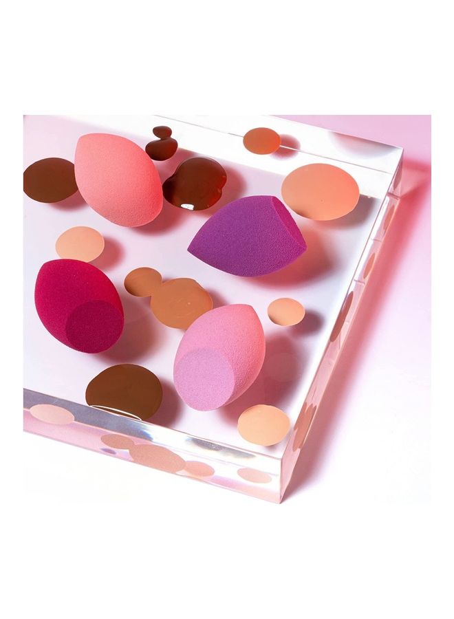 REAL TECHNIQUES 4 Mini Miracle Complexion Sponge Blender Professional Makeup Tool Cruelty Latex Free Perfect For Travel Multicolour - Image 4