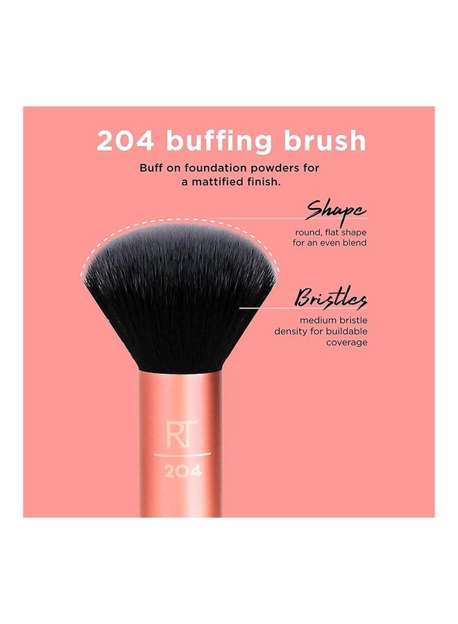 REAL TECHNIQUES - Flawless Base Brush Set With Ultra Plush Custom Cut Synthetic Bristles And Extended Aluminum Ferrules To Build Coverage For Every Makeup Application 5 Piece Orange - Image 1