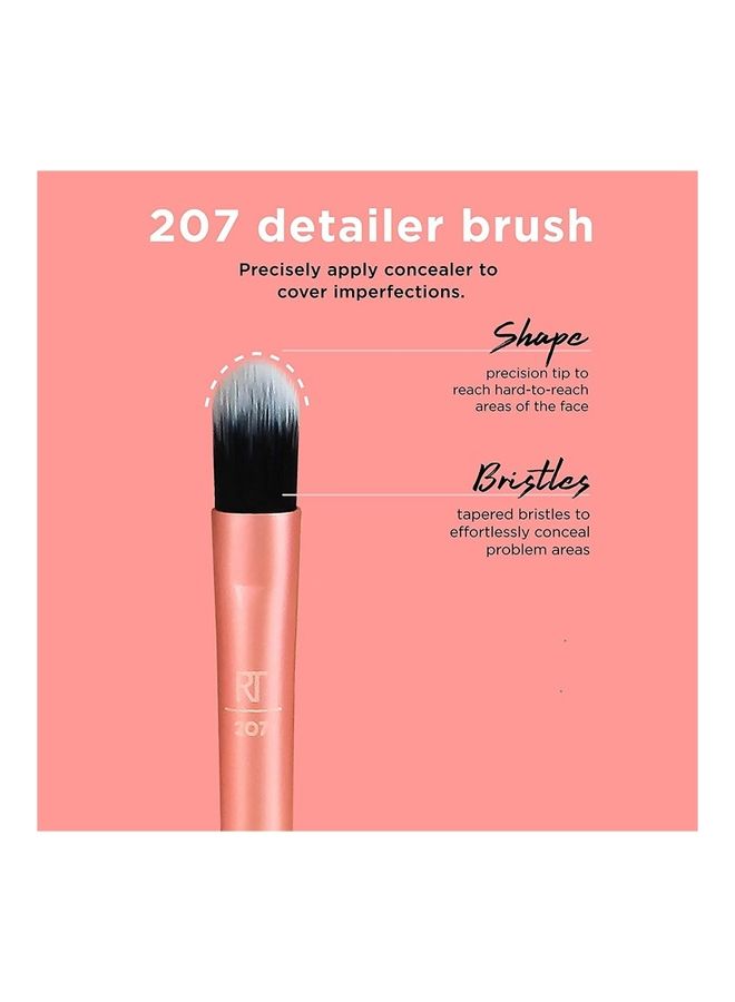 REAL TECHNIQUES - Flawless Base Brush Set With Ultra Plush Custom Cut Synthetic Bristles And Extended Aluminum Ferrules To Build Coverage For Every Makeup Application 5 Piece Orange - Image 1