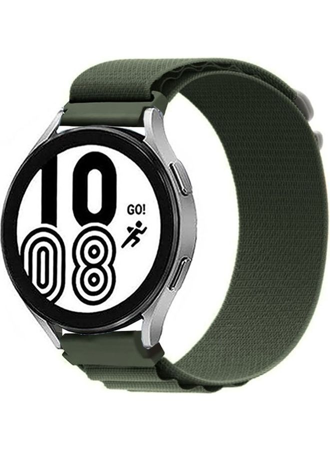 MARGOUN - Alpine Loop Band 20mm Nylon Woven Sport Watch Strap Compatible with Galaxy Watch5 Pro/Galaxy Watch5/Galaxy Watch4/Galaxy Watch4 Classic/Galaxy Watch3/ Galaxy Watch Active 2/Galaxy Watch Active Green - Image 1