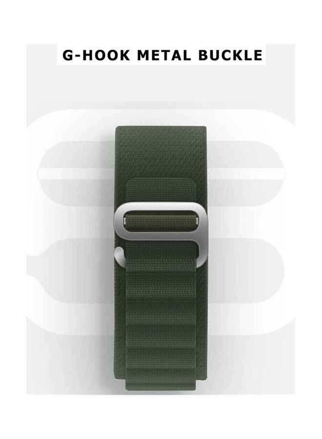 MARGOUN - Alpine Loop Band 20mm Nylon Woven Sport Watch Strap Compatible with Galaxy Watch5 Pro/Galaxy Watch5/Galaxy Watch4/Galaxy Watch4 Classic/Galaxy Watch3/ Galaxy Watch Active 2/Galaxy Watch Active Green - Image 1