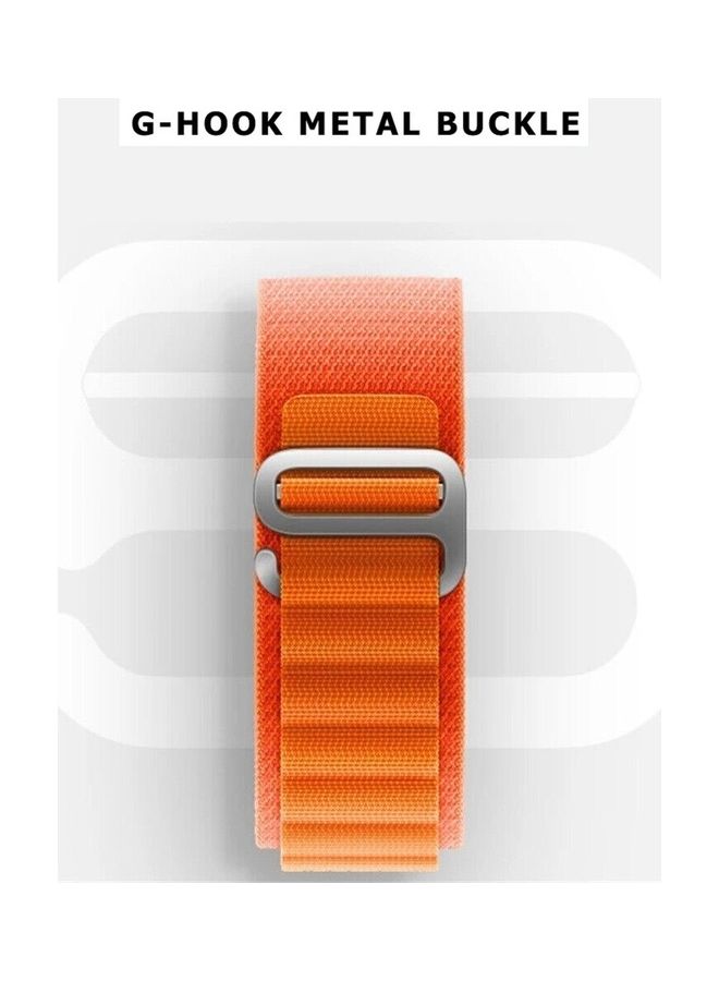 Alpine Loop Band 20mm Nylon Woven Sport Watch Strap Compatible with Galaxy Watch5 Pro/Galaxy Watch5/Galaxy Watch4/Galaxy Watch4 Classic/Galaxy Watch3/ Galaxy Watch Active 2/Galaxy Watch Active Orange