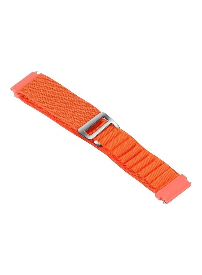 Alpine Loop Band 20mm Nylon Woven Sport Watch Strap Compatible with Galaxy Watch5 Pro/Galaxy Watch5/Galaxy Watch4/Galaxy Watch4 Classic/Galaxy Watch3/ Galaxy Watch Active 2/Galaxy Watch Active Orange