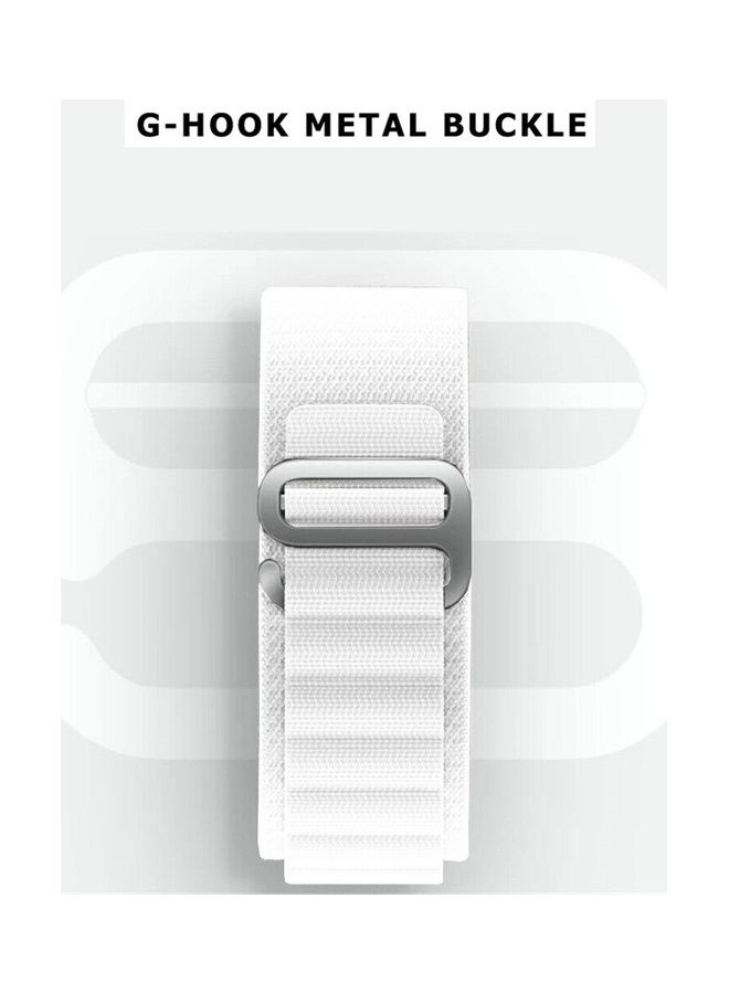 MARGOUN - Alpine Loop Band 20mm Nylon Woven Sport Watch Strap Compatible with Galaxy Watch5 Pro/Galaxy Watch5/Galaxy Watch4/Galaxy Watch4 Classic/Galaxy Watch3/ Galaxy Watch Active 2/Galaxy Watch Active White - Image 1