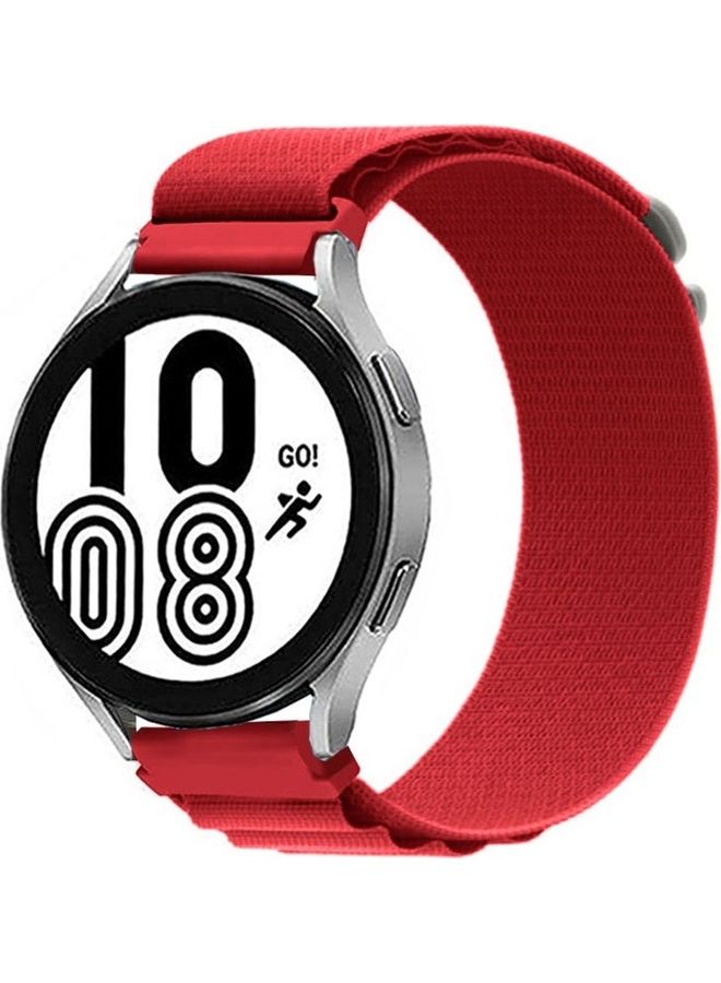 MARGOUN Alpine Loop Band 20mm Nylon Woven Sport Watch Strap Compatible with Galaxy Watch5 Pro/Galaxy Watch5/Galaxy Watch4/Galaxy Watch4 Classic/Galaxy Watch3/ Galaxy Watch Active 2/Galaxy Watch Active Red - Image 1