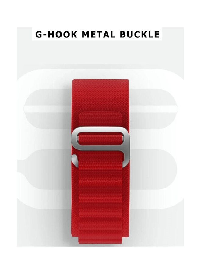 MARGOUN Alpine Loop Band 20mm Nylon Woven Sport Watch Strap Compatible with Galaxy Watch5 Pro/Galaxy Watch5/Galaxy Watch4/Galaxy Watch4 Classic/Galaxy Watch3/ Galaxy Watch Active 2/Galaxy Watch Active Red - Image 3