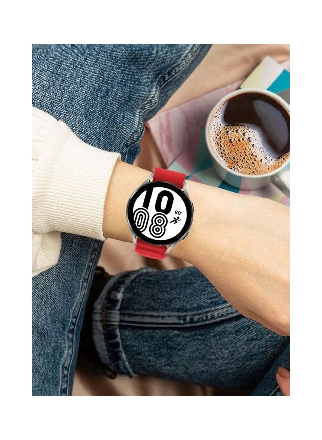 MARGOUN Alpine Loop Band 20mm Nylon Woven Sport Watch Strap Compatible with Galaxy Watch5 Pro/Galaxy Watch5/Galaxy Watch4/Galaxy Watch4 Classic/Galaxy Watch3/ Galaxy Watch Active 2/Galaxy Watch Active Red - Image 4