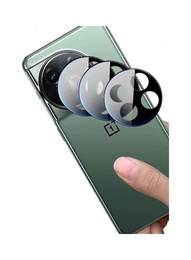 MARGOUN - 3Pack for OnePlus 11 Camera Lens Protector 9H Tempered Glass 3D Anti-Scratch Case Friendly Shatterproof Full Coverage Black - Image 1