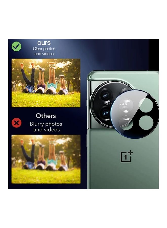 MARGOUN - 3Pack for OnePlus 11 Camera Lens Protector 9H Tempered Glass 3D Anti-Scratch Case Friendly Shatterproof Full Coverage Black - Image 1