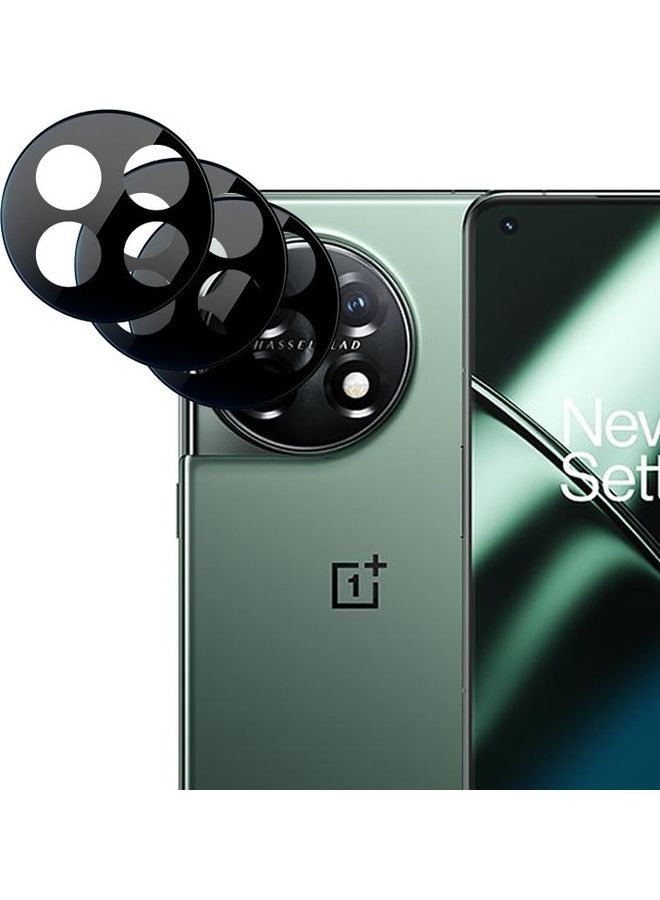 MARGOUN - 3Pack for OnePlus 11 Camera Lens Protector 9H Tempered Glass 3D Anti-Scratch Case Friendly Shatterproof Full Coverage Black - Image 1