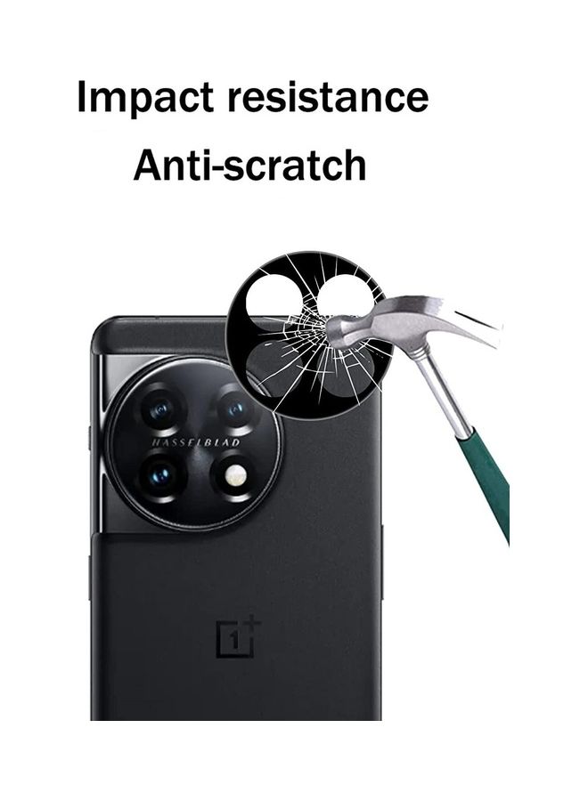 مارجون - واقي عدسة كاميرا OnePlus 11 مصنوع من زجاج مقوى 9H ثلاثي الأبعاد مضاد للخدش ومضاد للكسر وتغطية كاملة - Image 1