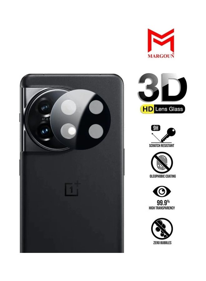 مارجون - واقي عدسة كاميرا OnePlus 11 مصنوع من زجاج مقوى 9H ثلاثي الأبعاد مضاد للخدش ومضاد للكسر وتغطية كاملة - Image 1