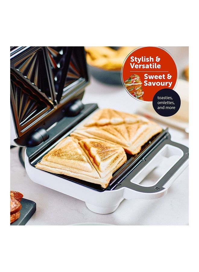 Breville - Deep Fill Toastie Maker 2 Slice Sandwich Toaster Non-Stick Plates Cooks A Toastie In 5 Minutes 800 W VST091 White - Image 1