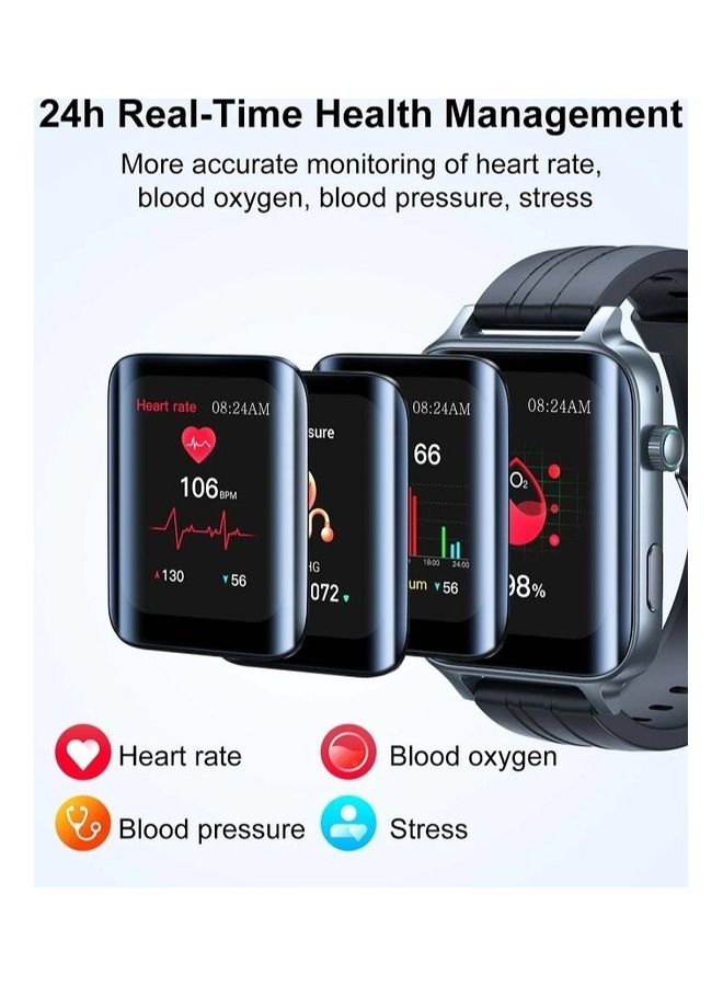 JOYROOM - Smart Watch Answer Make Calls 1.85 Inch Fitness Tracker With Bluetooth Dial Calls Heart Rate Sleep Monitor Pedometer IP68 Waterproof For Android Phones Black - Image 1
