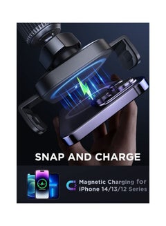 Magnetic Wireless Air Mount Compatible With MagSafe Car Mount Charger For iPhone 14 13 12 Pro Max Plus Mini Auto Clamping Black - v1678338157/N53390000A_3