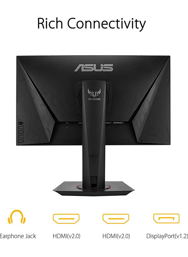 24.5 inch FHD TUF Gaming VG259QM Gaming Monitor  (1920x1080), Fast IPS, Overclockable 280Hz, 1ms (GTG), Extreme Low Motion Blur Sync, G-SYNC Compatible, DisplayHDR 400 Black
