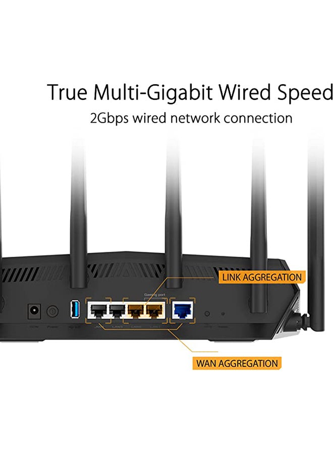 ASUS - TUF AX5400 Dual Band WiFi 6 Gaming Router, AiMesh, 2.4G Hz / 5 GHz Operating Frequency, 574+4804 Mbps, AX technology black - Image 1
