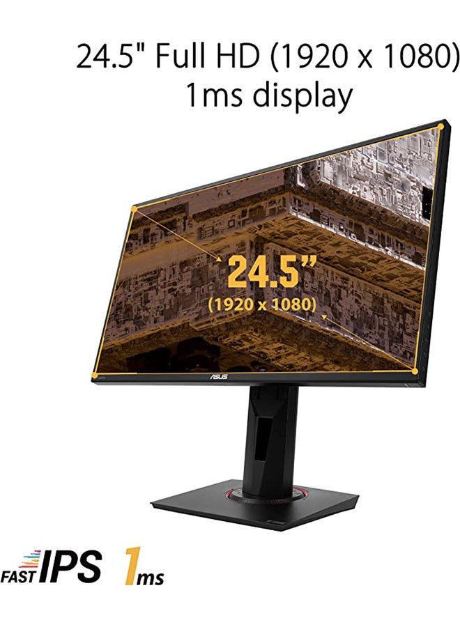 24.5 inch FHD TUF Gaming VG259QM Gaming Monitor  (1920x1080), Fast IPS, Overclockable 280Hz, 1ms (GTG), Extreme Low Motion Blur Sync, G-SYNC Compatible, DisplayHDR 400 Black
