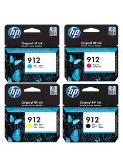 Pack of 4 HP 912 Original Ink Cartridge Set Black, Cyan, Yellow & Magenta - v1678352365/N47112024A_1