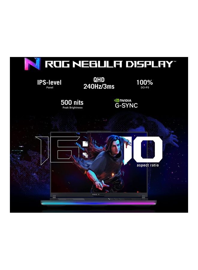 Strix SCAR 18 G834JY-N6064W Gaming (Upgraded Version) Laptop With 18-Inch Display, Core i9-13980HX Processor/32GB RAM/2TB SSD/16GB Nvidia Geforce RTX4090 Graphics Card/Windows 11 Home English/Arabic Black