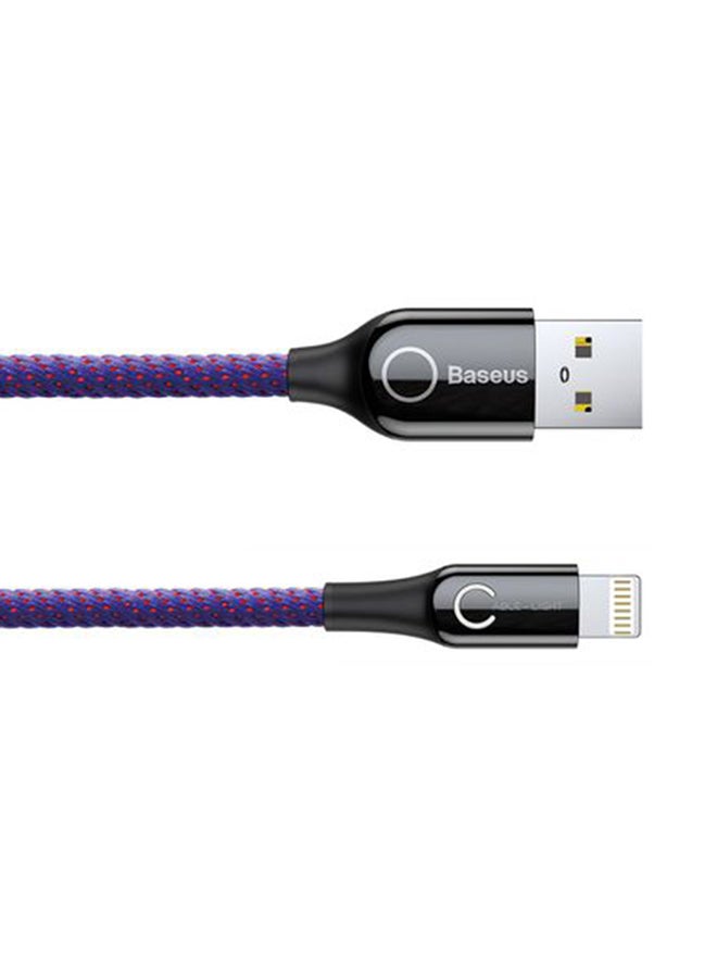 Baseus C-Shaped Light Intelligent Power-Off Lightning Cable Purple/Black - Image 2
