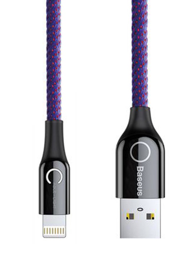 Baseus C-Shaped Light Intelligent Power-Off Lightning Cable Purple/Black - Image 3