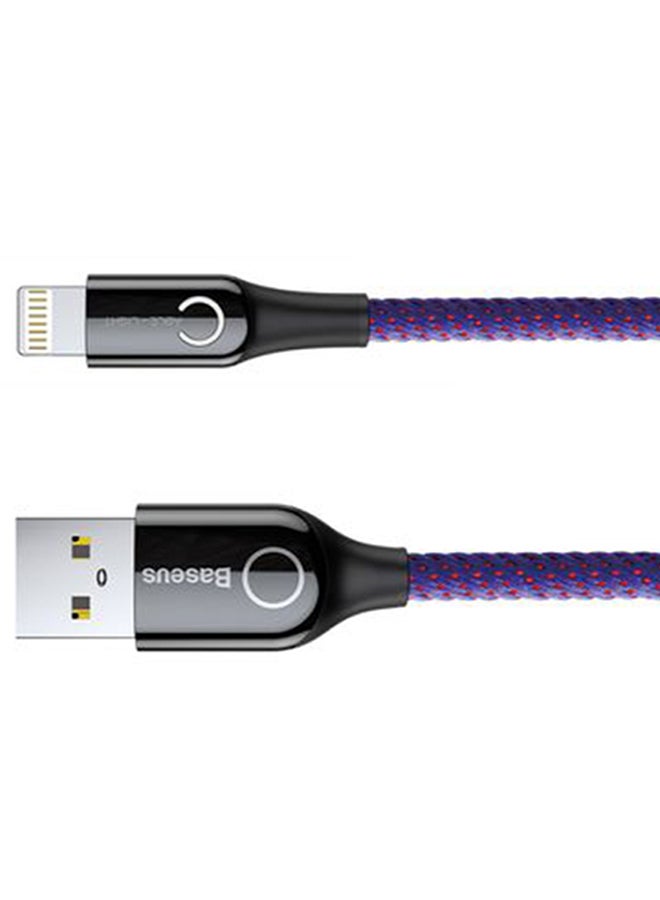 Baseus C-Shaped Light Intelligent Power-Off Lightning Cable Purple/Black - Image 4