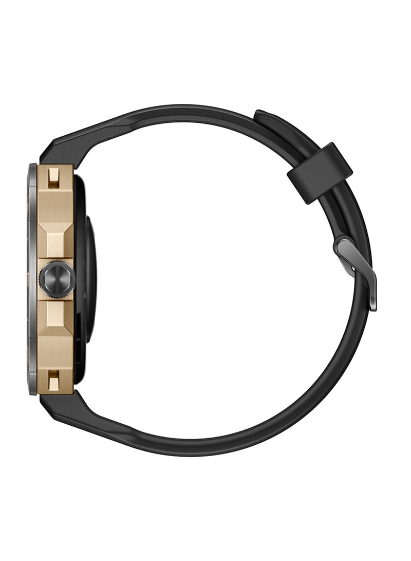 HUAWEI - Watch Gt Cyber Quick-To-Change Cases Military-Level Durability Stylish Watch Faces 100+ Workouts Modes Smart Life Services Health Monitoring Compatible With Android And iOS Wireless Charge Golden/Black - Image 1