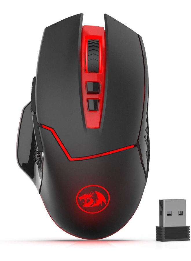 REDRAGON - Redragon M690-1 Wireless Gaming Mouse with DPI Shifting, 2 Side Buttons, 2400 DPI, Ergonomic Design, 8 Buttons-Black - Image 1