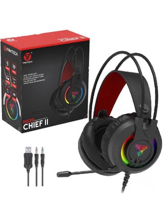 سماعة الألعاب FANTECH HG20 CHIEFT II RGB | مشغلات 50 مم | ميكروفون إلغاء الضوضاء | التحكم في مستوى الصوت | الكمبيوتر الشخصي / PS4 / الهاتف المحمول / XBOX / الكمبيوتر المحمول - v1678361411/N40355817A_1
