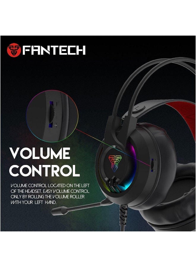 فانتيك - سماعة الألعاب FANTECH HG20 CHIEFT II RGB | مشغلات 50 مم | ميكروفون إلغاء الضوضاء | التحكم في مستوى الصوت | الكمبيوتر الشخصي / PS4 / الهاتف المحمول / XBOX / الكمبيوتر المحمول - Image 1