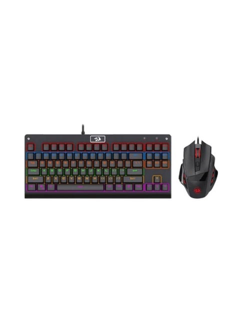 Redragon K568R-BA Gaming Keyboard & Mouse Combo (Rainbow Mechanical Blue Switch M609 3200 DPI)